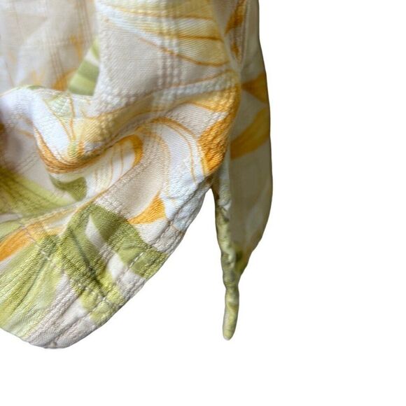 Tommy Bahama - Men's Vintage Hawaiian Floral Silk Short Sleeve Shirt, Size L Tan - Picture 11 of 16